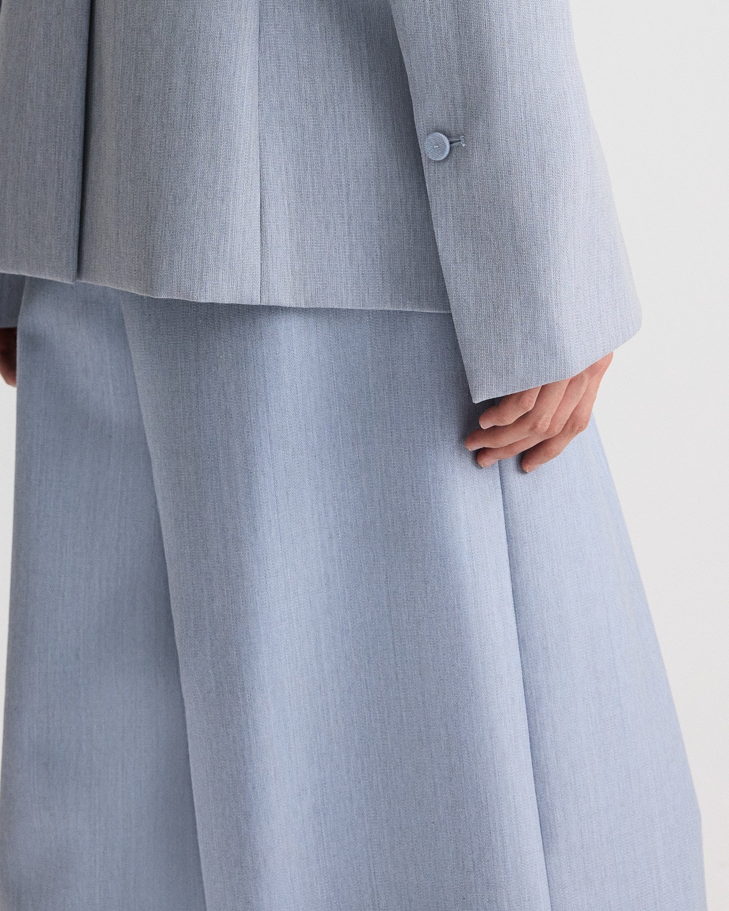 TWP Halogen blue Avery Pant in Compact Wool Suiting view 4