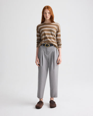 TWP Light heather grey Fulton St. Pant in Compact Wool Suiting view 4