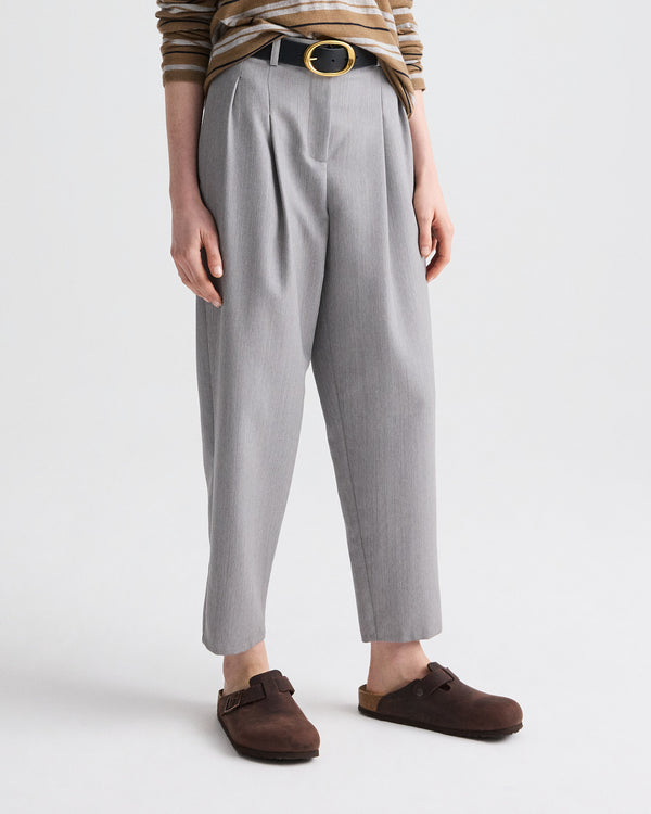 TWP Light heather grey Fulton St. Pant in Yarn Dyed Compact view 2