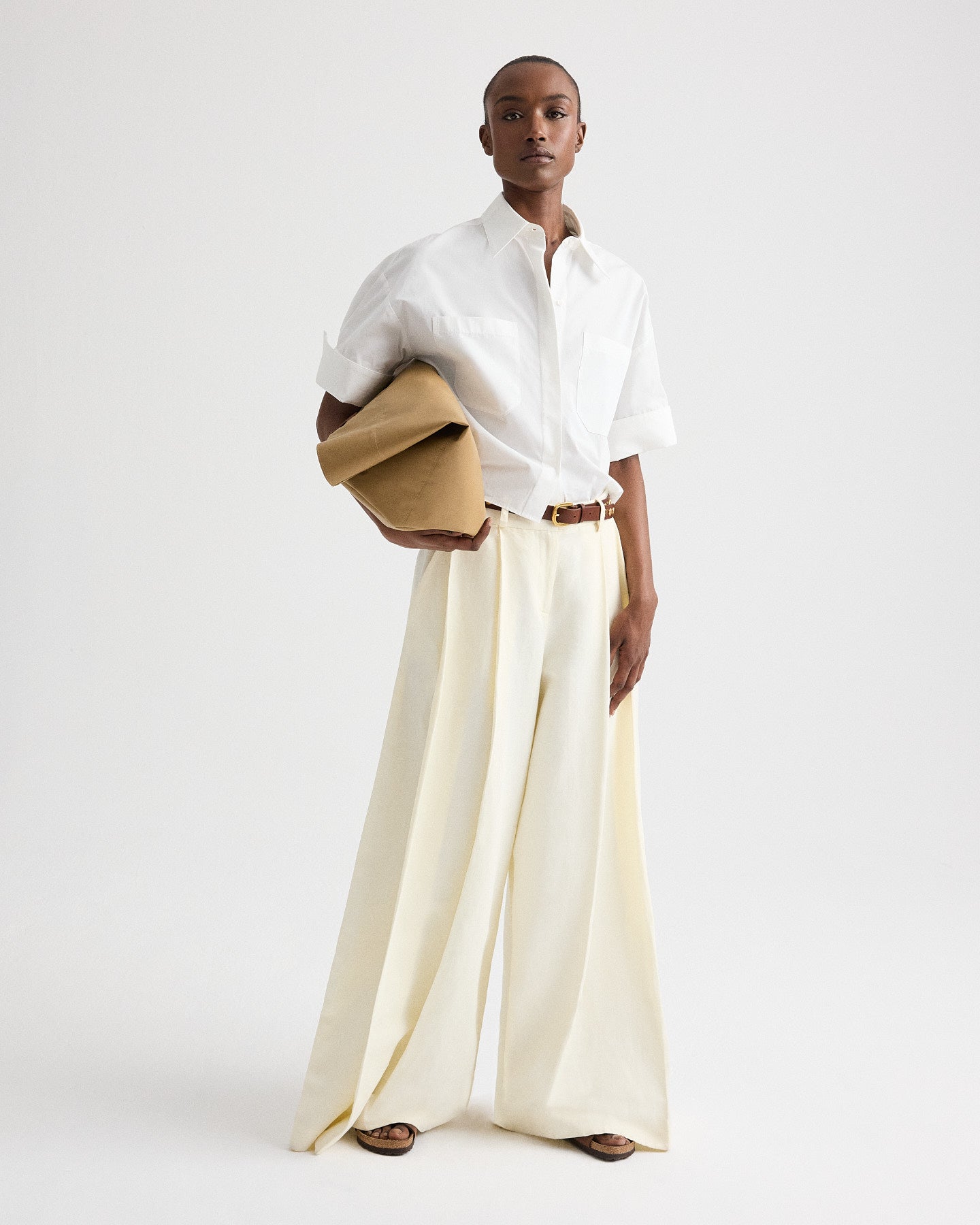 TWP Bone Crosby St. Pant in Cotton Linen Suiting view 1