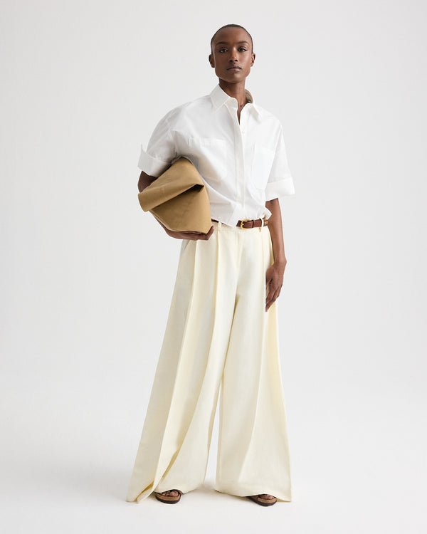 TWP Bone Crosby St. Pant in Cotton Linen Suiting view 1