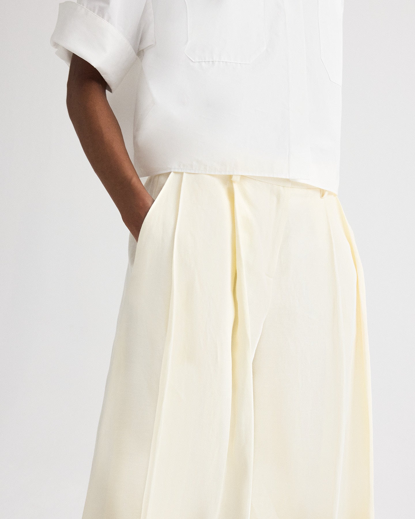 Bone Crosby St. Pant in Cotton Linen Suiting | TWP