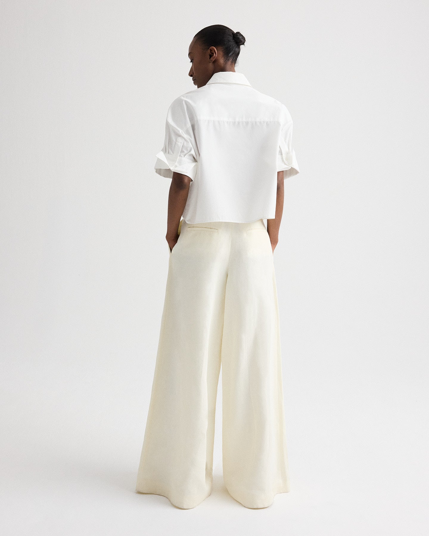 Bone Crosby St. Pant in Cotton Linen Suiting | TWP
