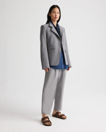 TWP Medium heather grey The Double Take Blazer in Soft Finish Stretch Wool view 4