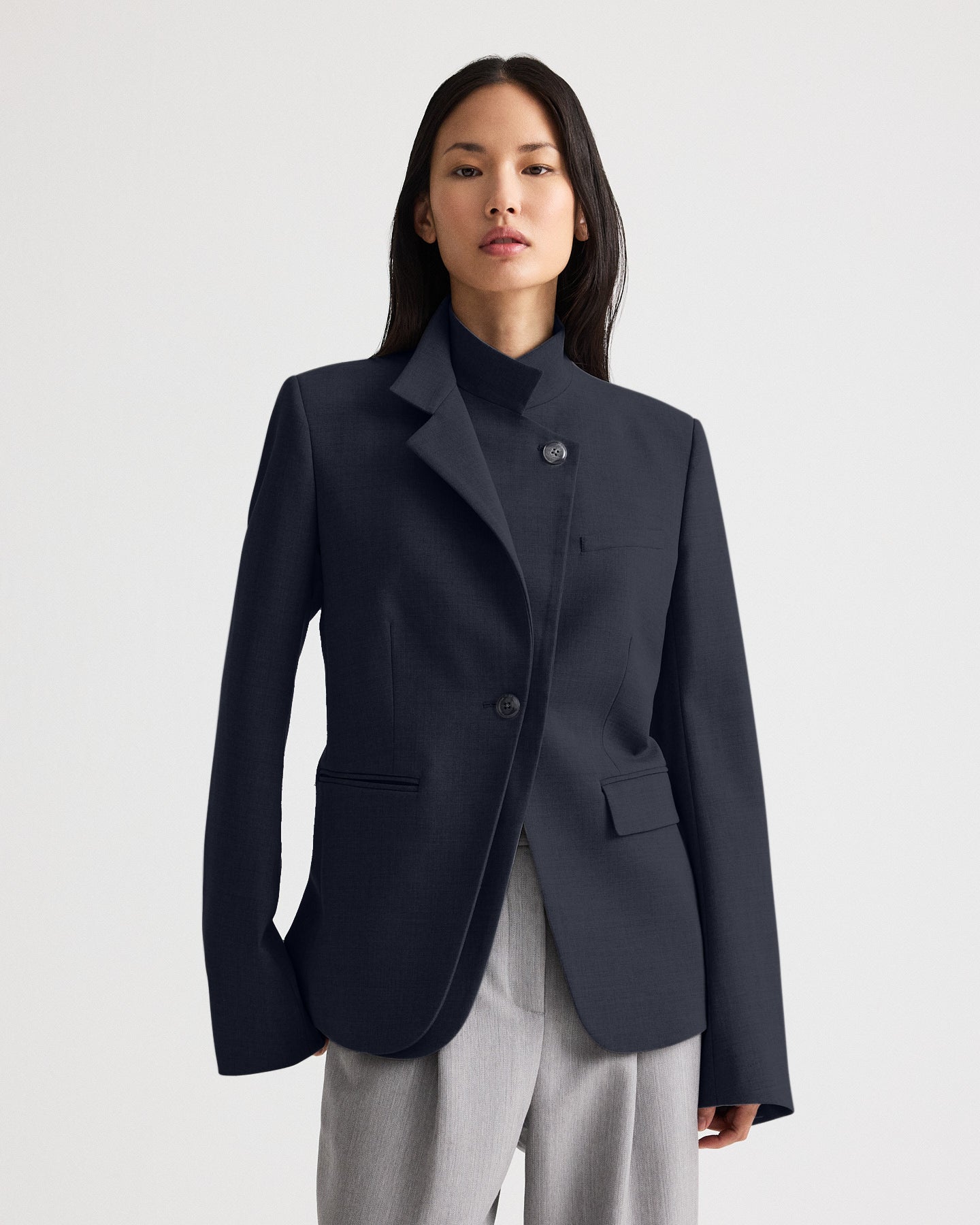 TWP Midnight The Double Take Blazer in Soft Finish Stretch Wool view 2