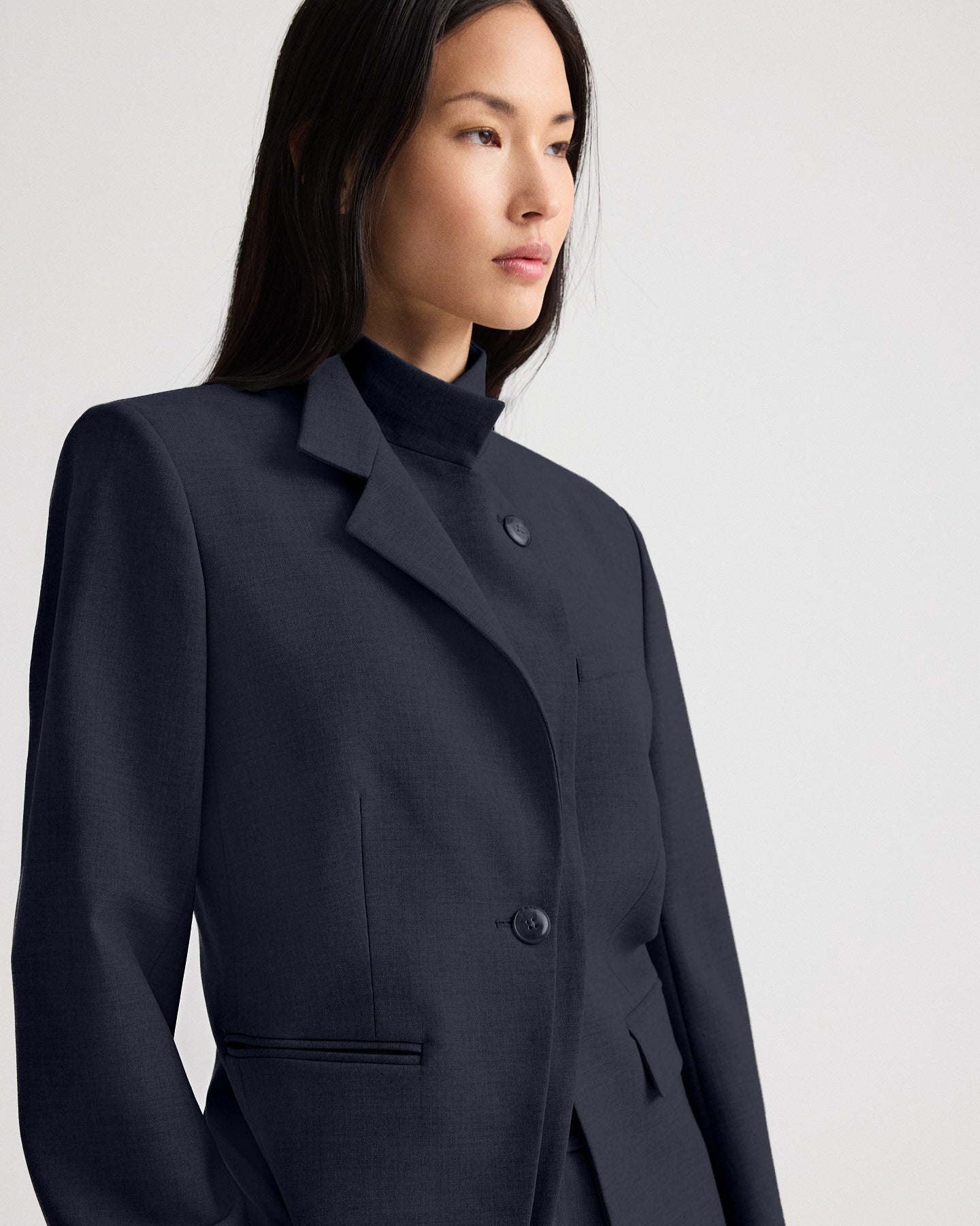 TWP Midnight The Double Take Blazer in Soft Finish Stretch Wool view 3