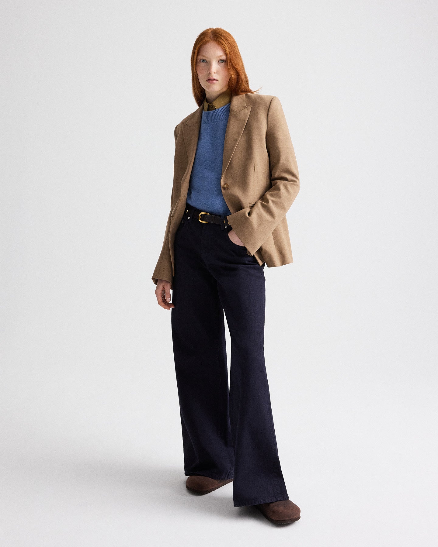 TWP Ermine melange Her Fit Blazer in Bistretch Ultrafine Tabby view 1
