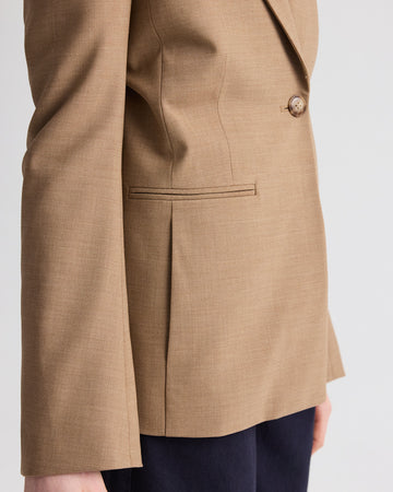 TWP Ermine melange Her Fit Blazer Update in Bistretch Ultrafine Tabby view 3