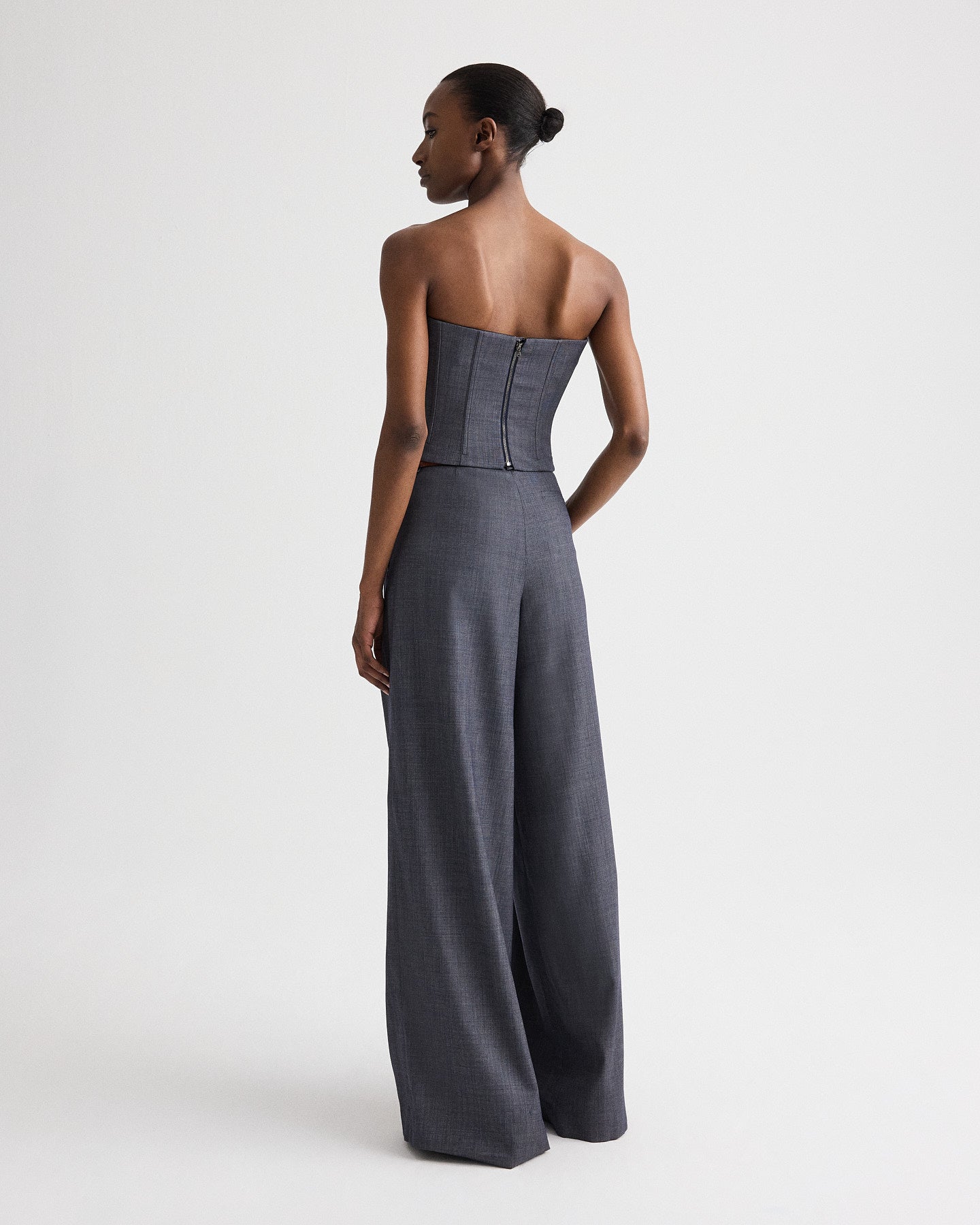 Medium indigo Next Didi Pant in Lightweight Viscose Wool | TWP