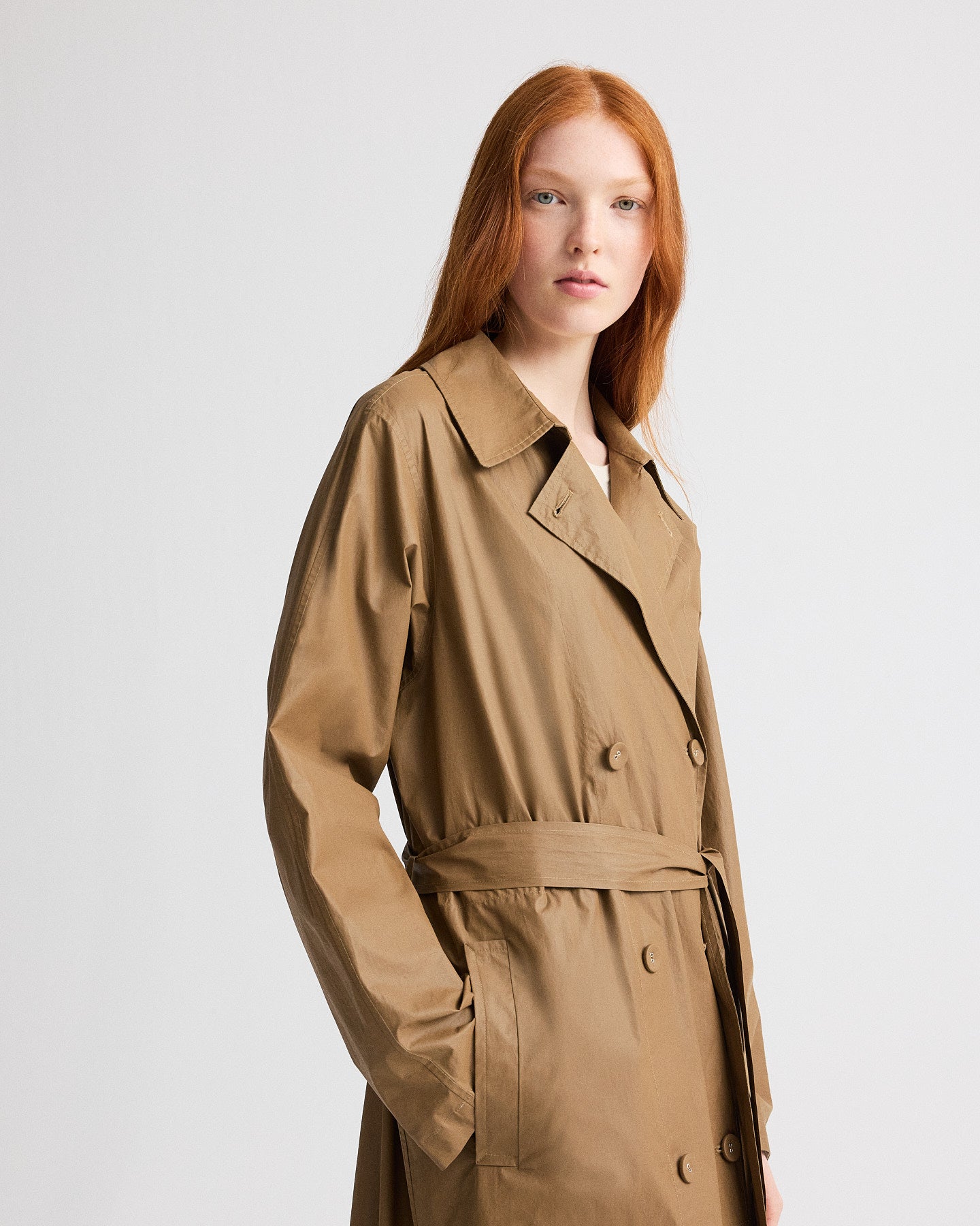 TWP Ermine Back And Forth Trench in Lightweight Cotton Trench view 2
