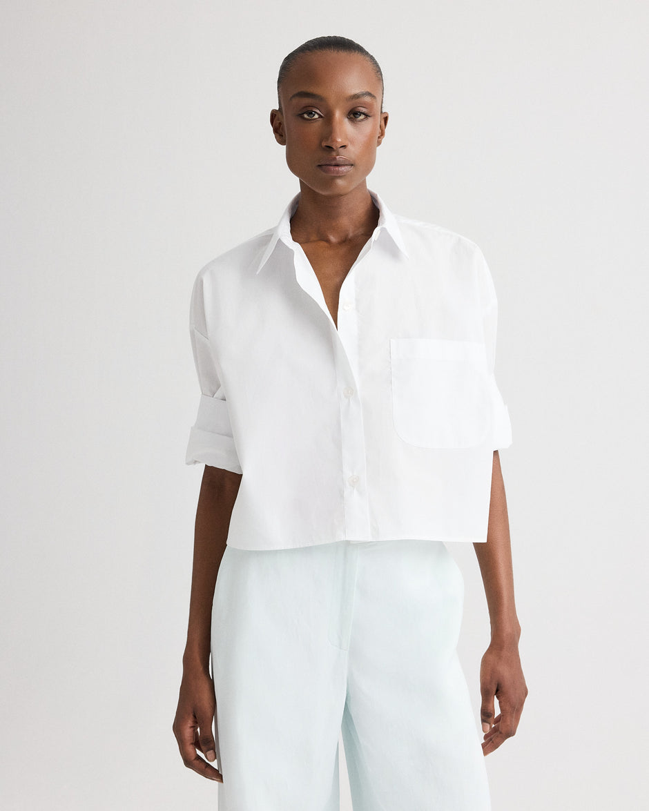 TWP White Next Ex Shirt in Superfine Cotton view 4