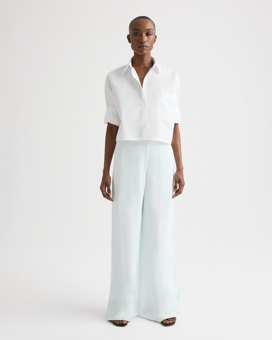 TWP White Next Ex Shirt in Superfine Cotton view 3