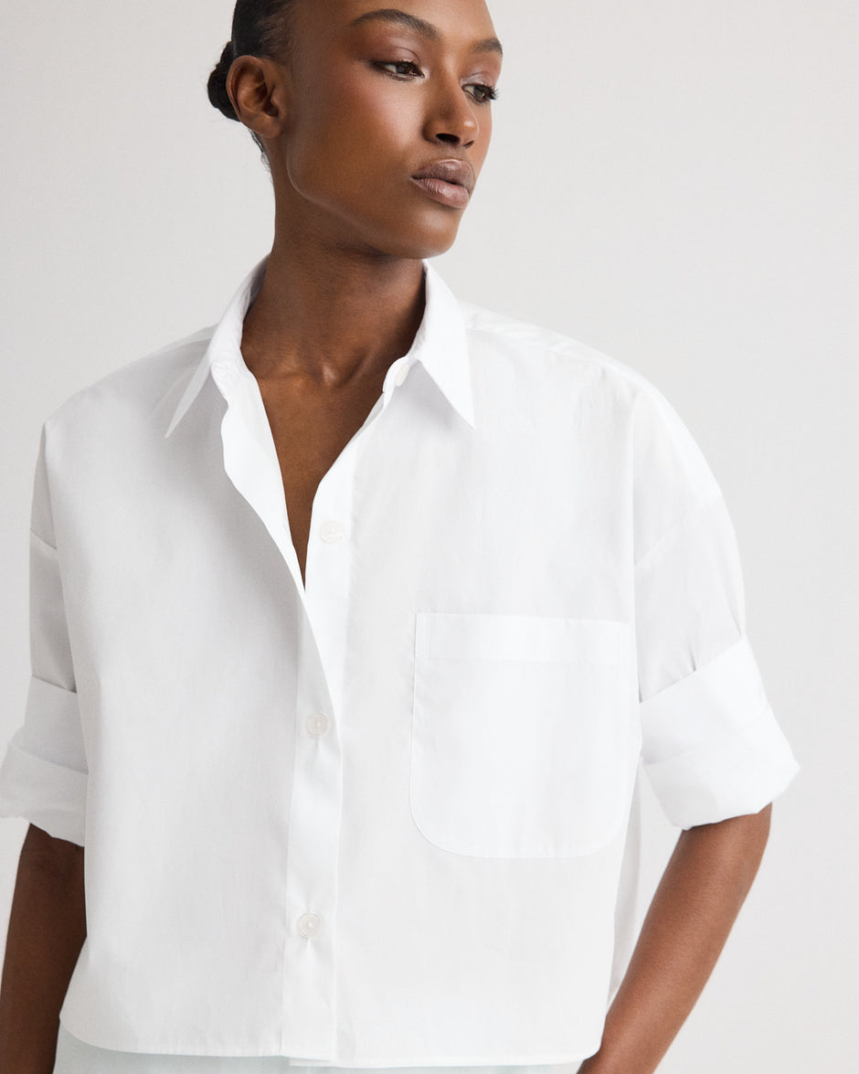 TWP White Next Ex Shirt in Superfine Cotton view 1