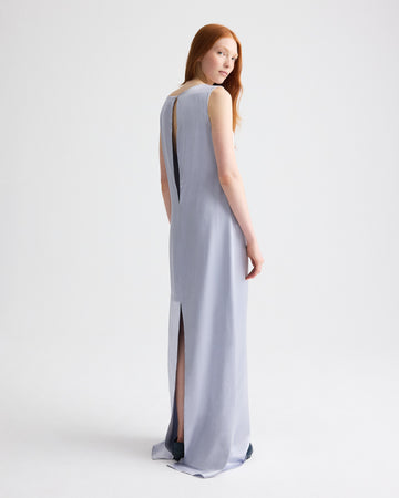 TWP Halogen blue Simple Twist of Fate in Crepe Back Satin view 1