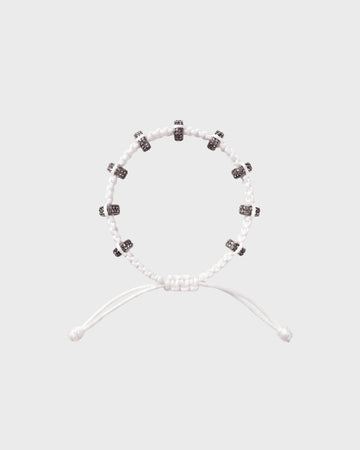 TWP White White Thread Bracelet x Double Silver Big Size Full Roundel view 1