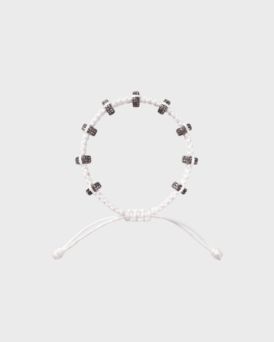 TWP White White Thread Bracelet x Double Silver Big Size Full Roundel view 1