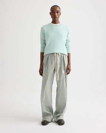 TWP Pale aqua Boy Crewneck Sweater in Italian Cashmere view 3