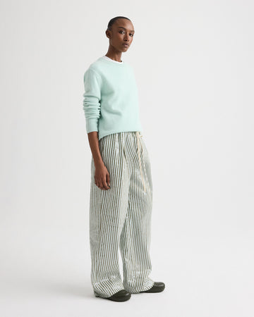 TWP Pale aqua Boy Crewneck Sweater in Italian Cashmere view 4