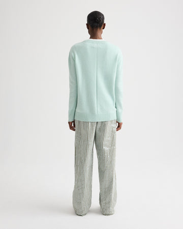 TWP Pale aqua Boy Crewneck Sweater in Italian Cashmere view 5