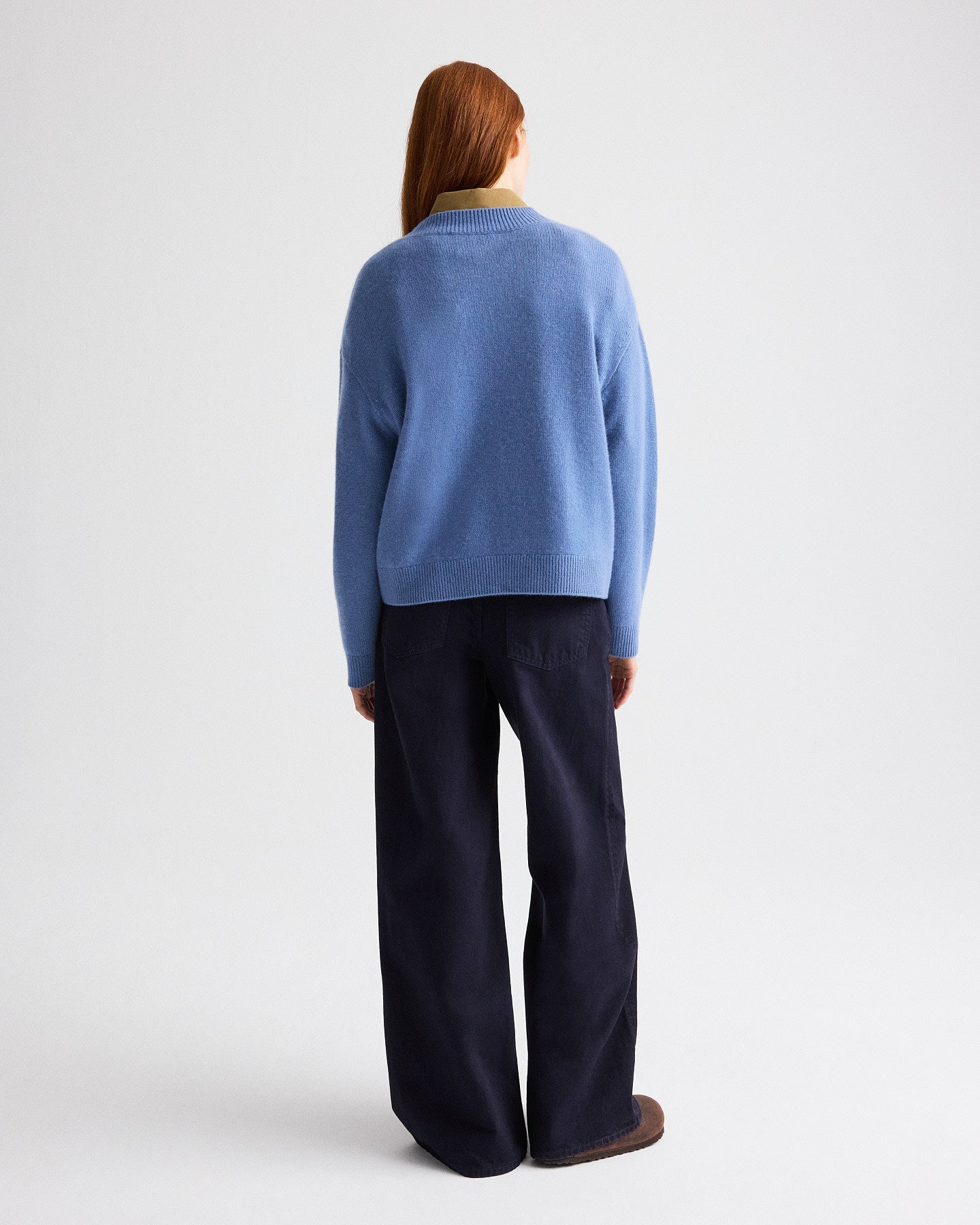 TWP Country blue Boy Crewneck Sweater in Italian Cashmere view 5