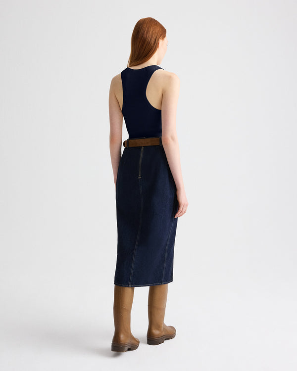 TWP Dark midnight First Layer Tank in Cotton Silk view 5