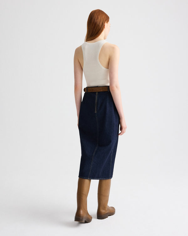 TWP Ivory First Layer Tank in Cotton Silk view 5