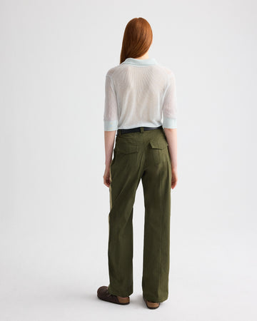 TWP Blue flower Open Stitch Slim Polo in Superfine Cashmere view 5