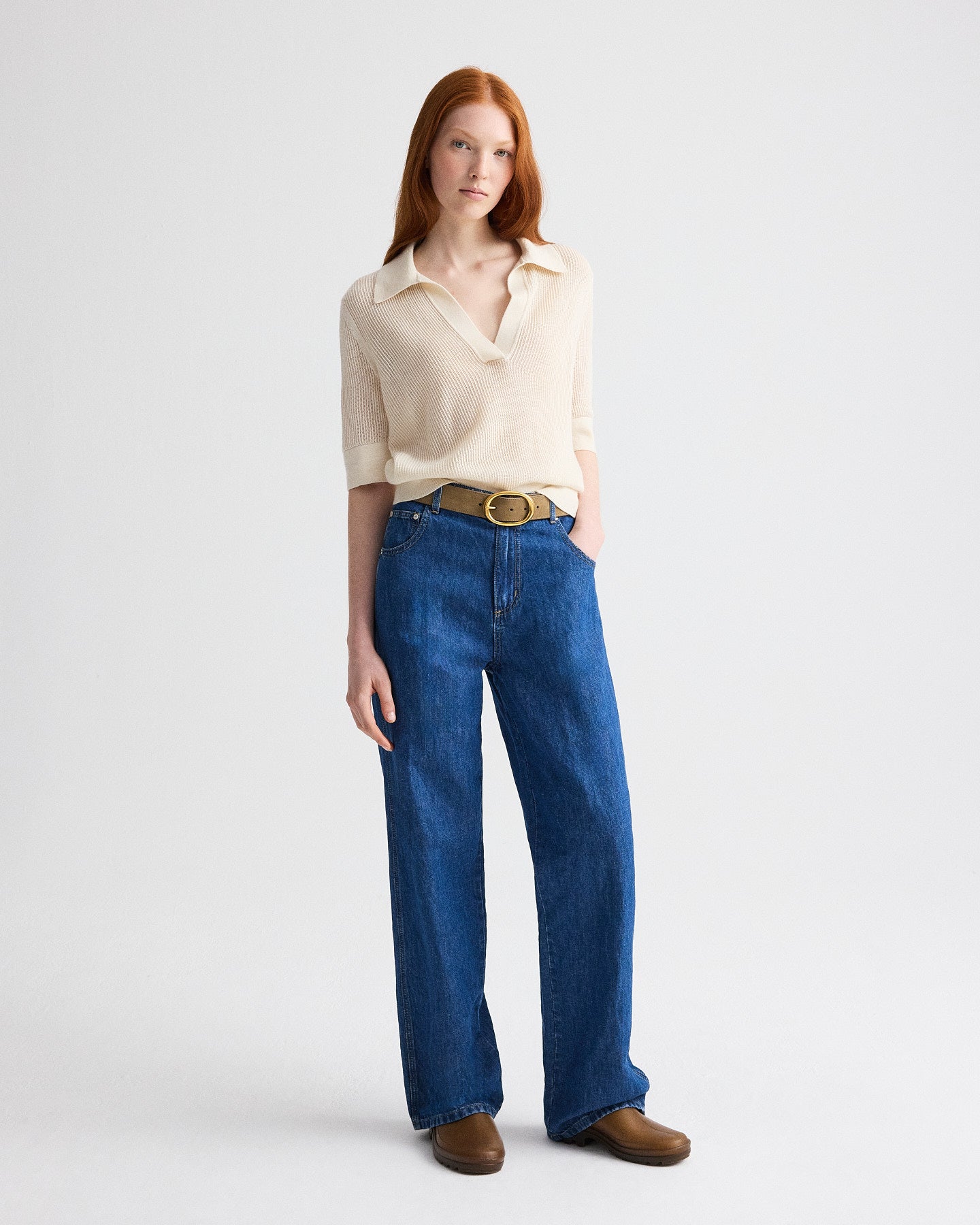 TWP Ivory The Polo in Superfine Cashmere view 3