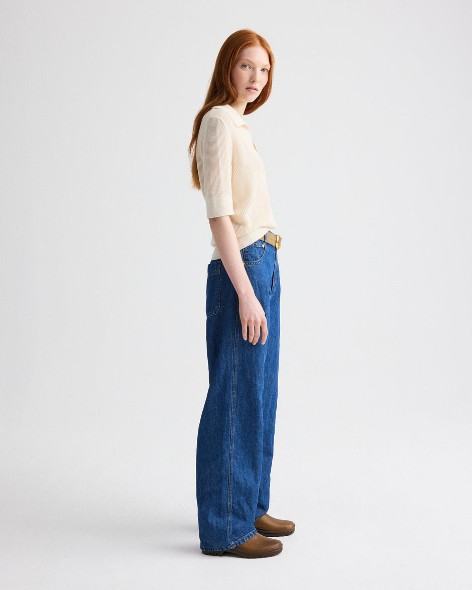 TWP Ivory The Polo in Superfine Cashmere view 4