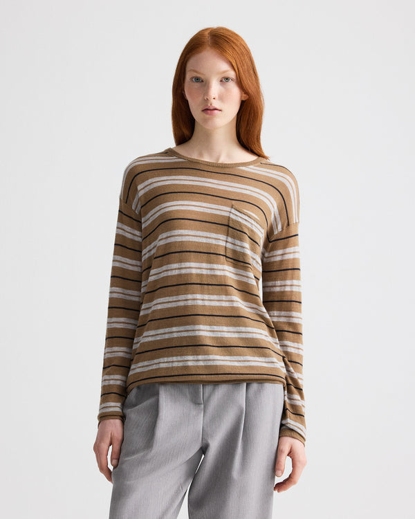TWP Ermine multi 4th St with Stripes in Superfine Cashmere view 2