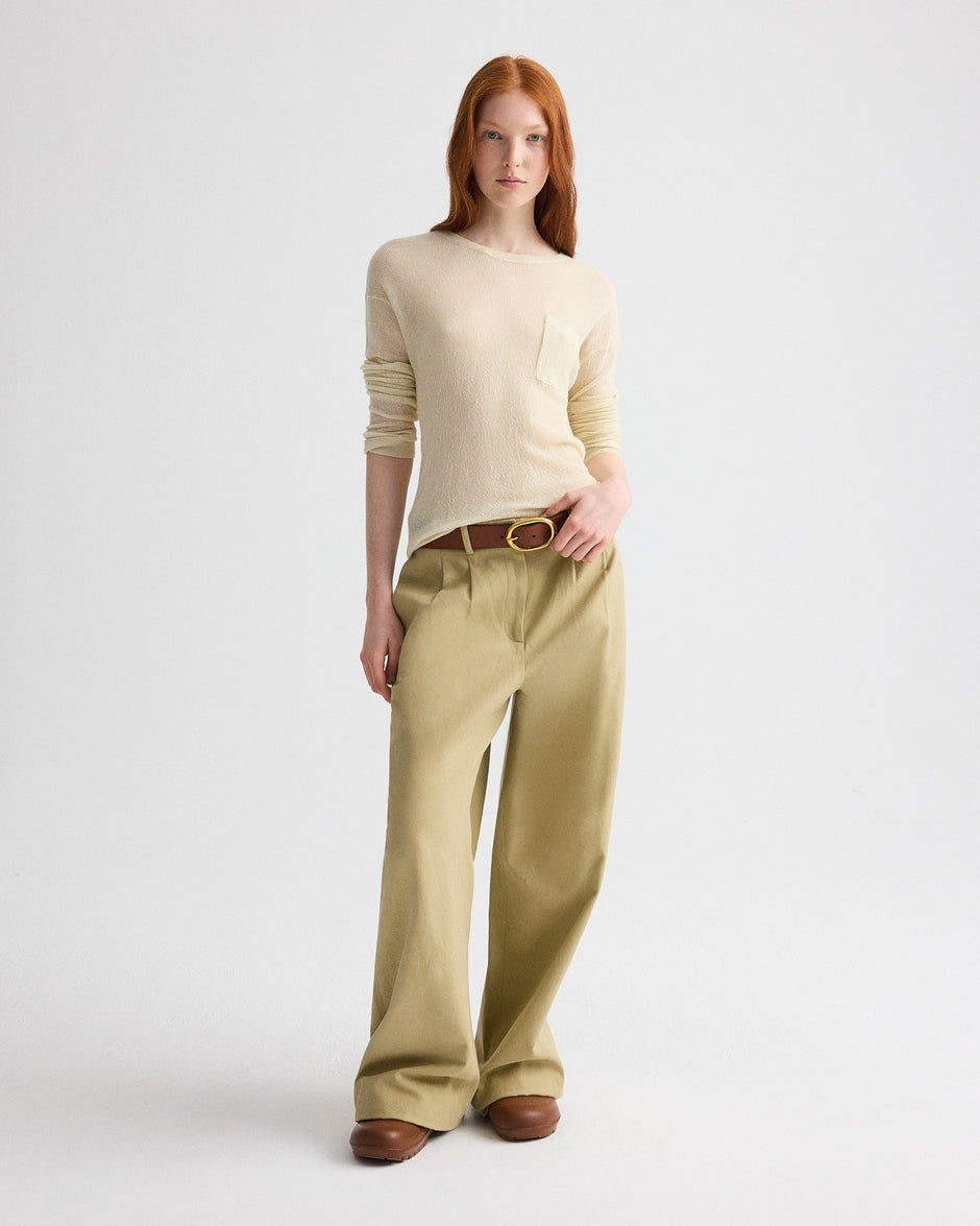 TWP Glass green WSH Sweater in Superfine Cashmere view 3