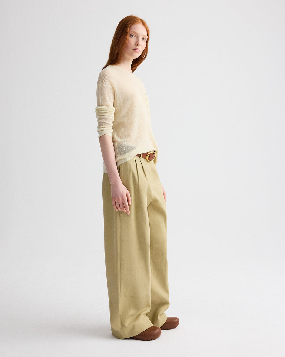 TWP Glass green WSH Sweater in Superfine Cashmere view 4