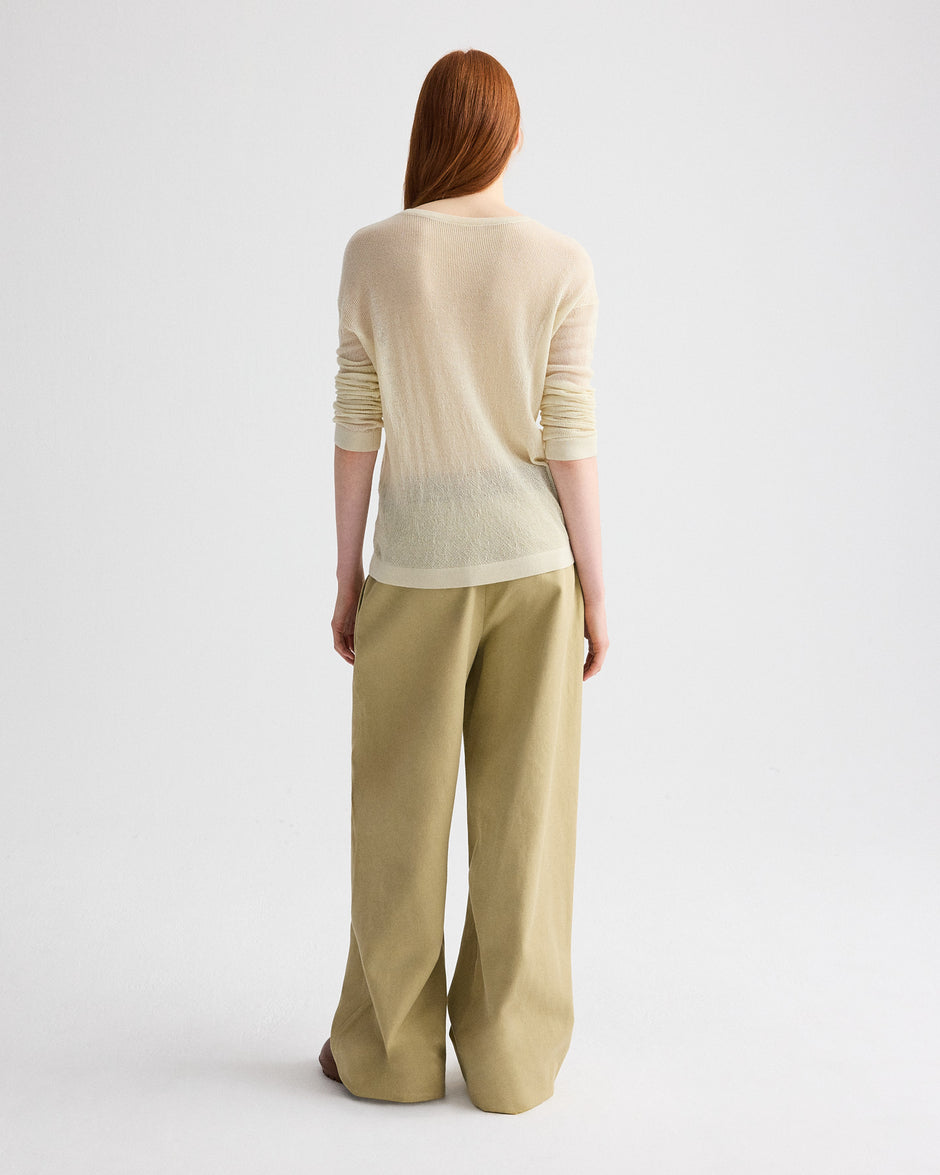 TWP Glass green WSH Sweater in Superfine Cashmere view 5