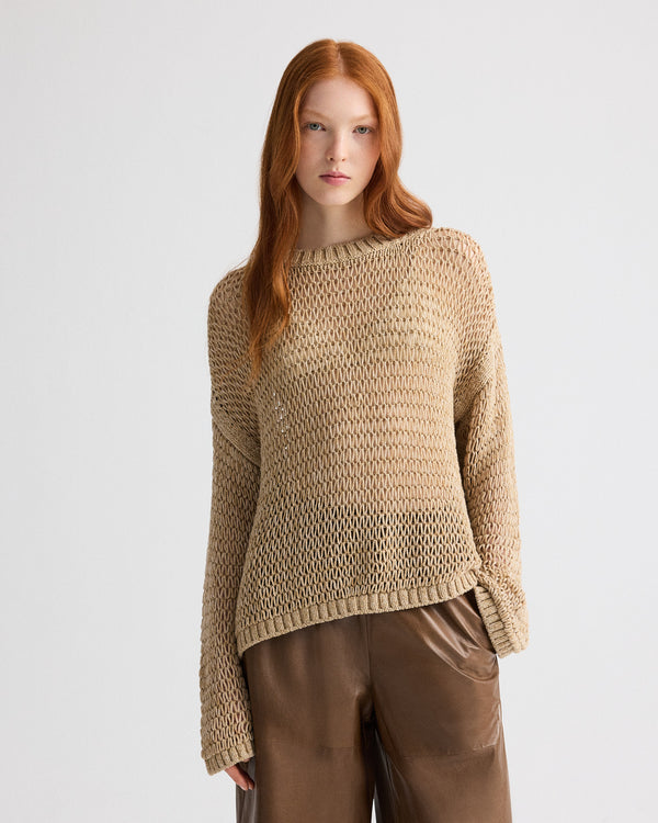 TWP Ermine Open Range Sweater in Cotton Wool view 1