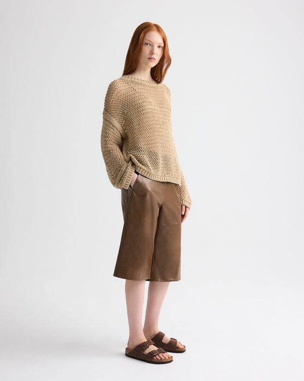 TWP Ermine Open Range Sweater in Cotton Wool view 4