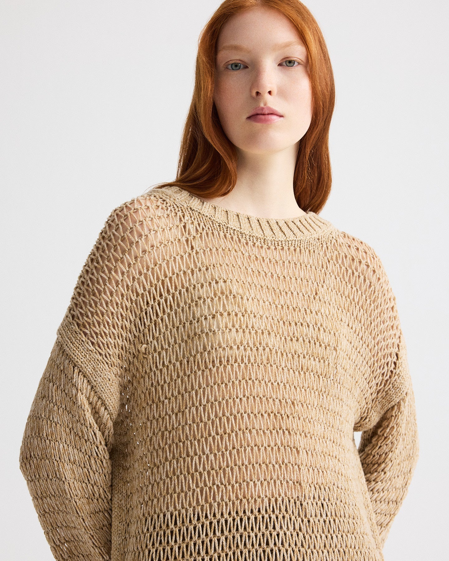 TWP Ermine Open Range Sweater in Cotton Wool view 2