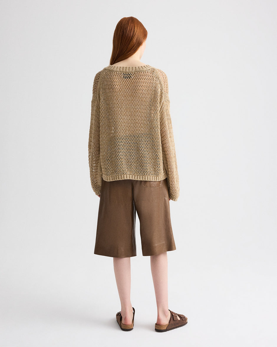TWP Ermine Open Range Sweater in Cotton Wool view 5