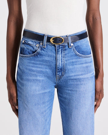 TWP Midnight Narrow Belt in Vachetta Leather view 2