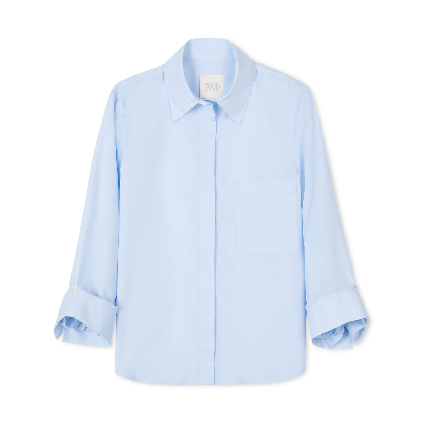 TWP Baby blue Boyfriend Shirt in Superfine Cotton view 6