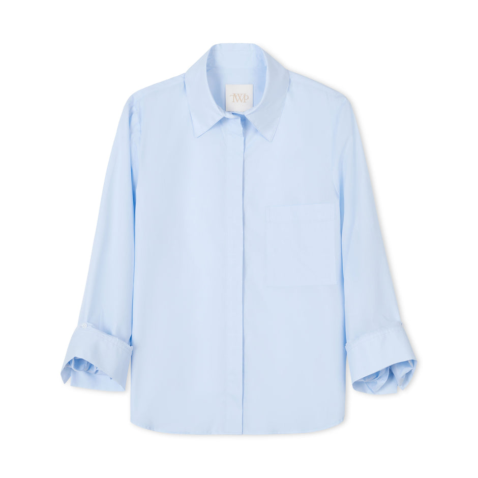 TWP Baby blue Boyfriend Shirt in Superfine Cotton view 1