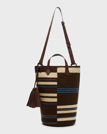 TWP Broken stripe Trancoso Tote in Broken Stripe Woven view 2