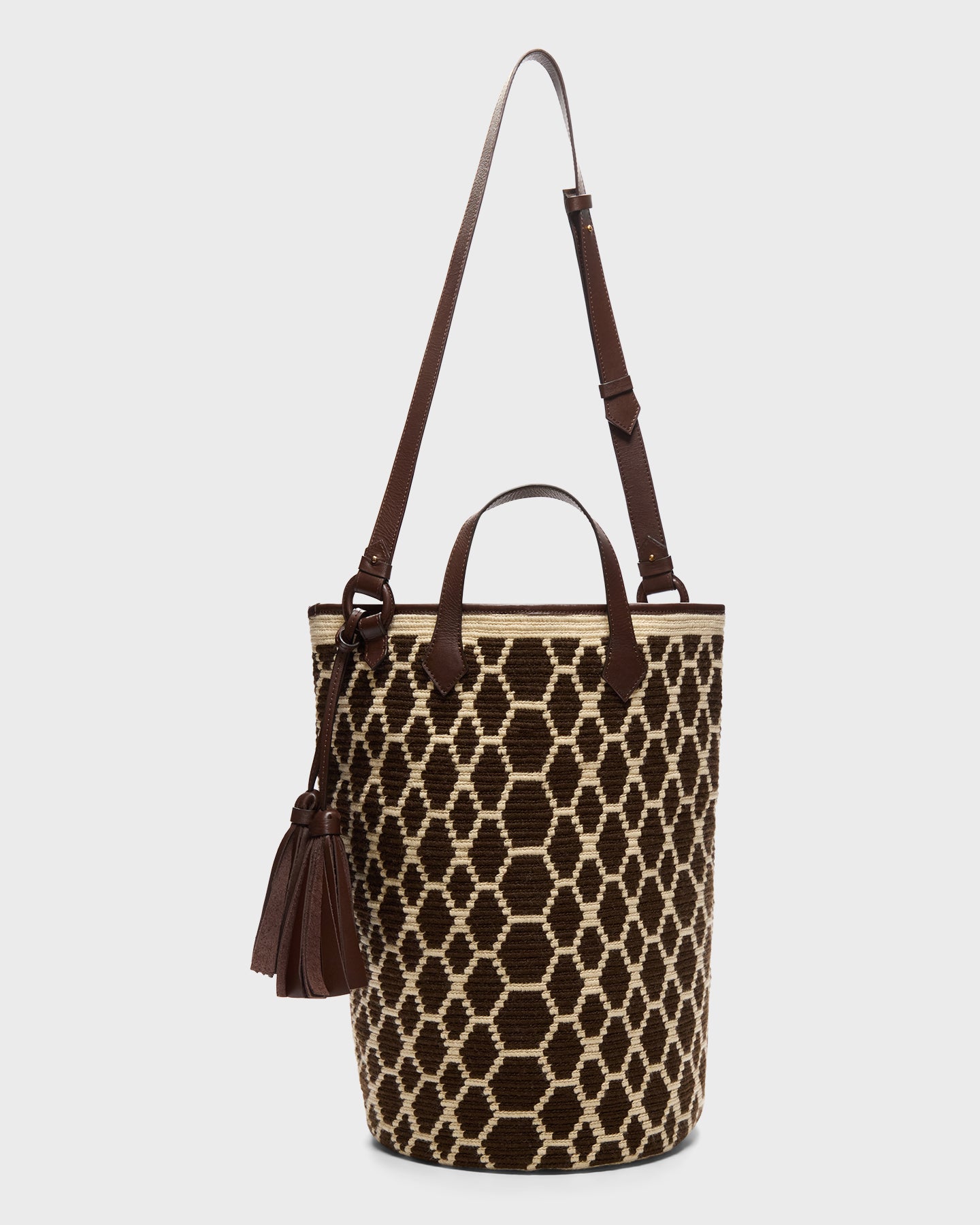 TWP Abstract snake Trancoso Tote in Woven Python view 2
