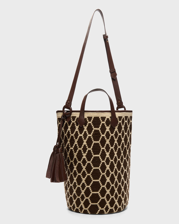 TWP Abstract snake Trancoso Tote in Woven Python view 2