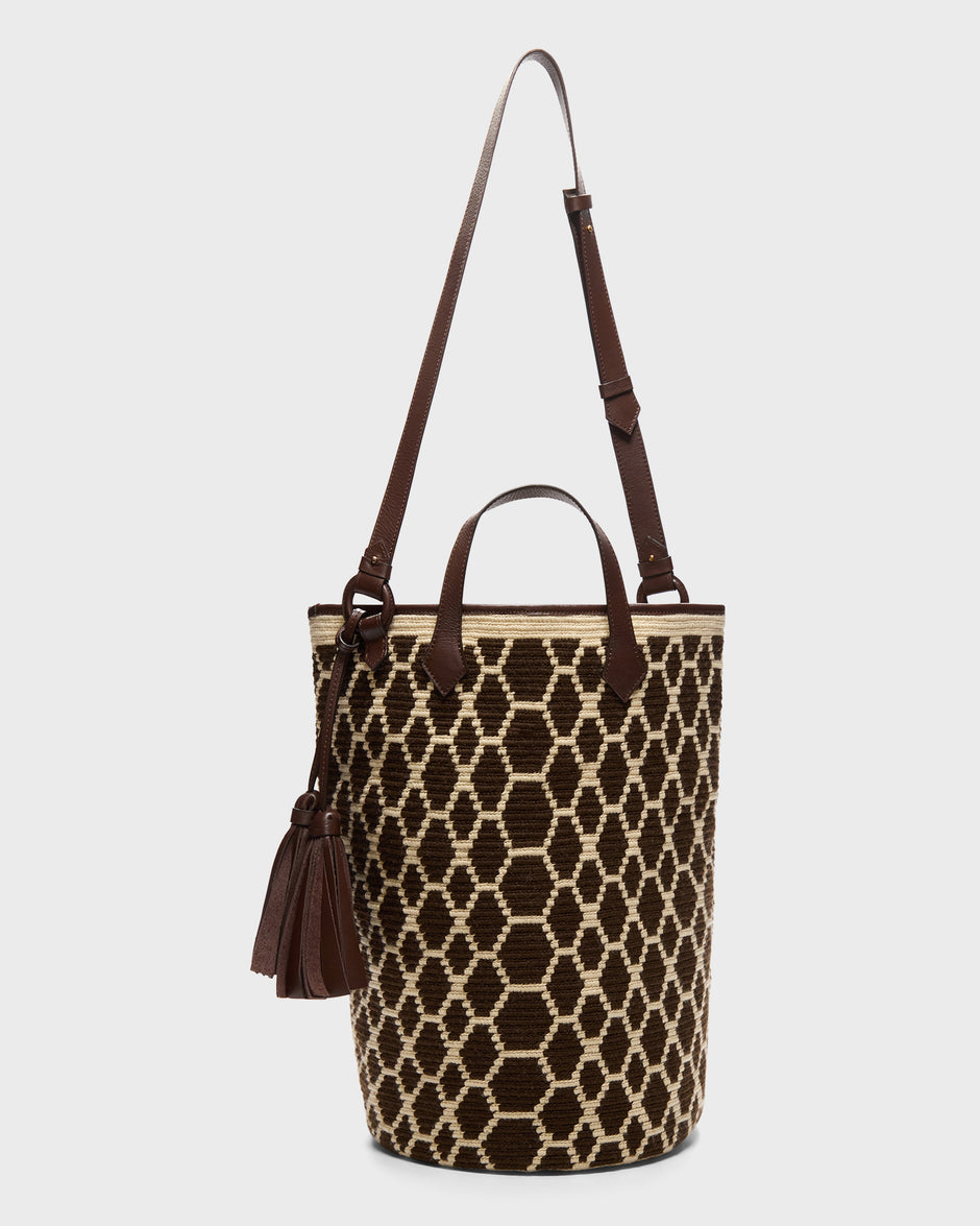 TWP Abstract snake Trancoso Tote in Woven Python view 2