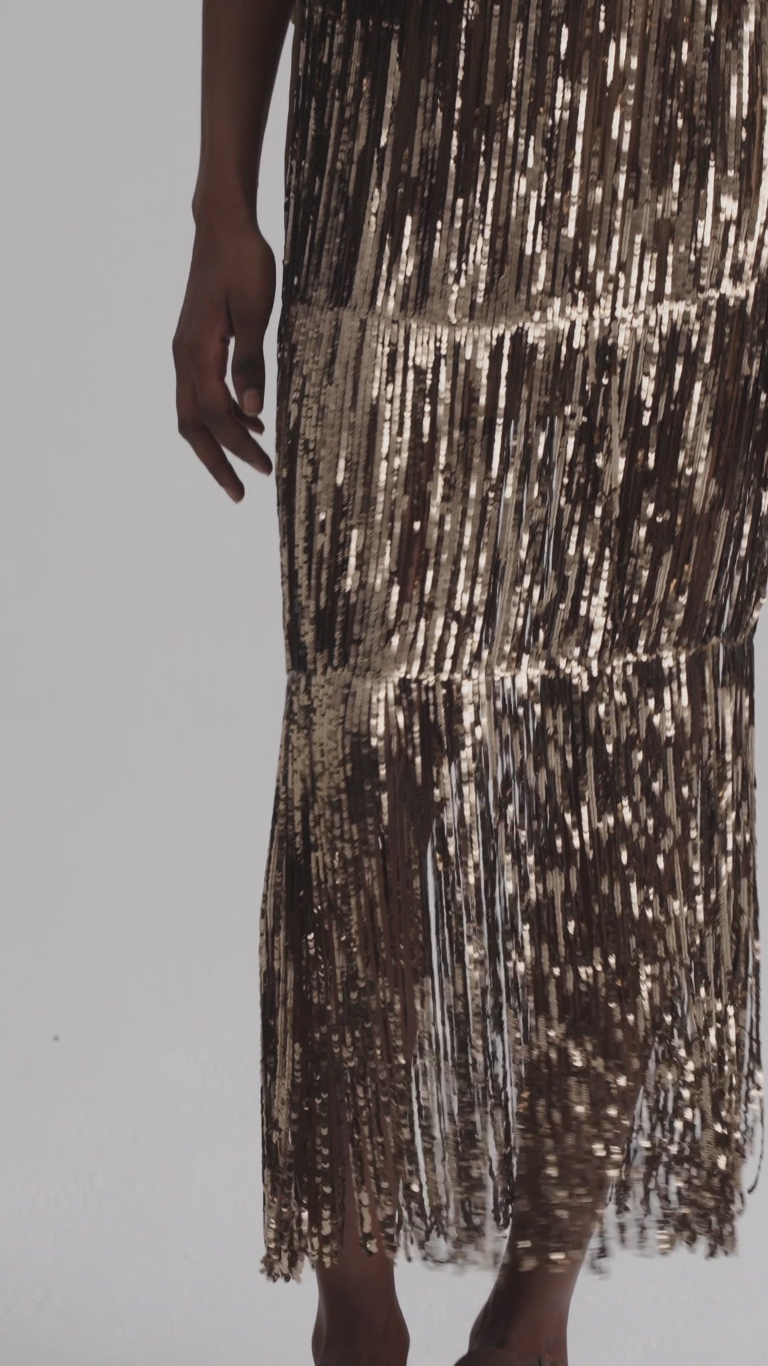 TWP Ermine Laurel Skirt in Trapped Fringe Sequin view 5