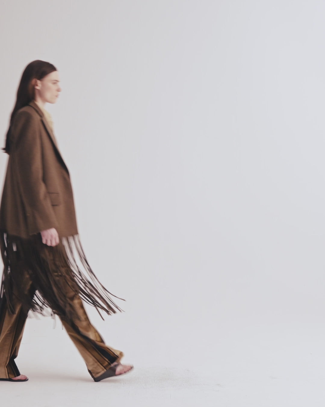 TWP Sepia tint Mattie Coat with Fringe in Cashmere view 6