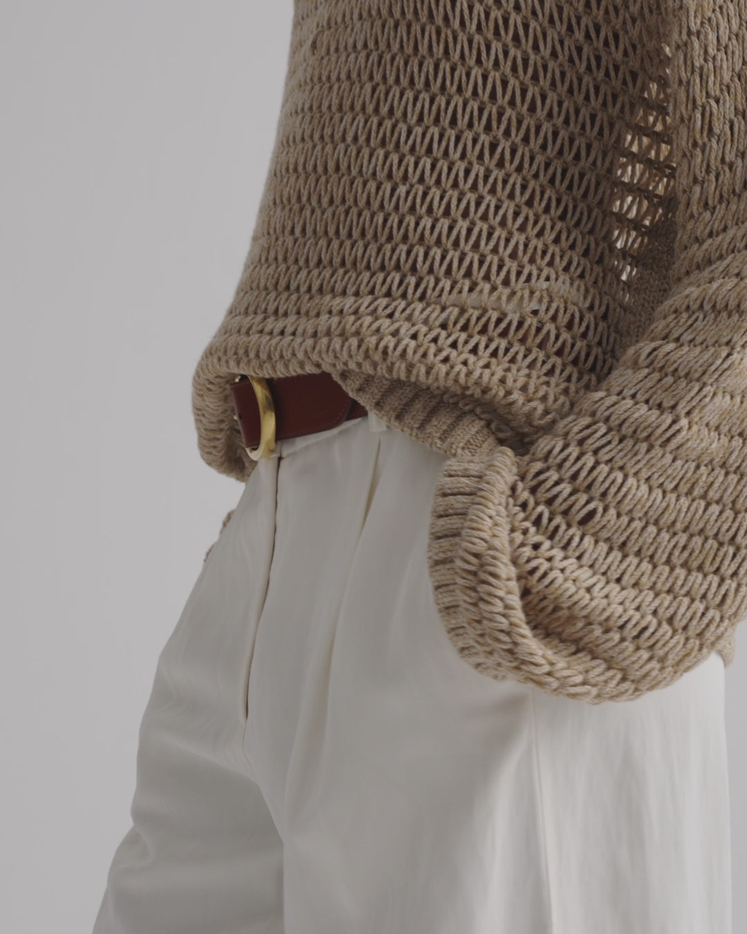 TWP Ermine Open Range Sweater in Cotton Wool view 6