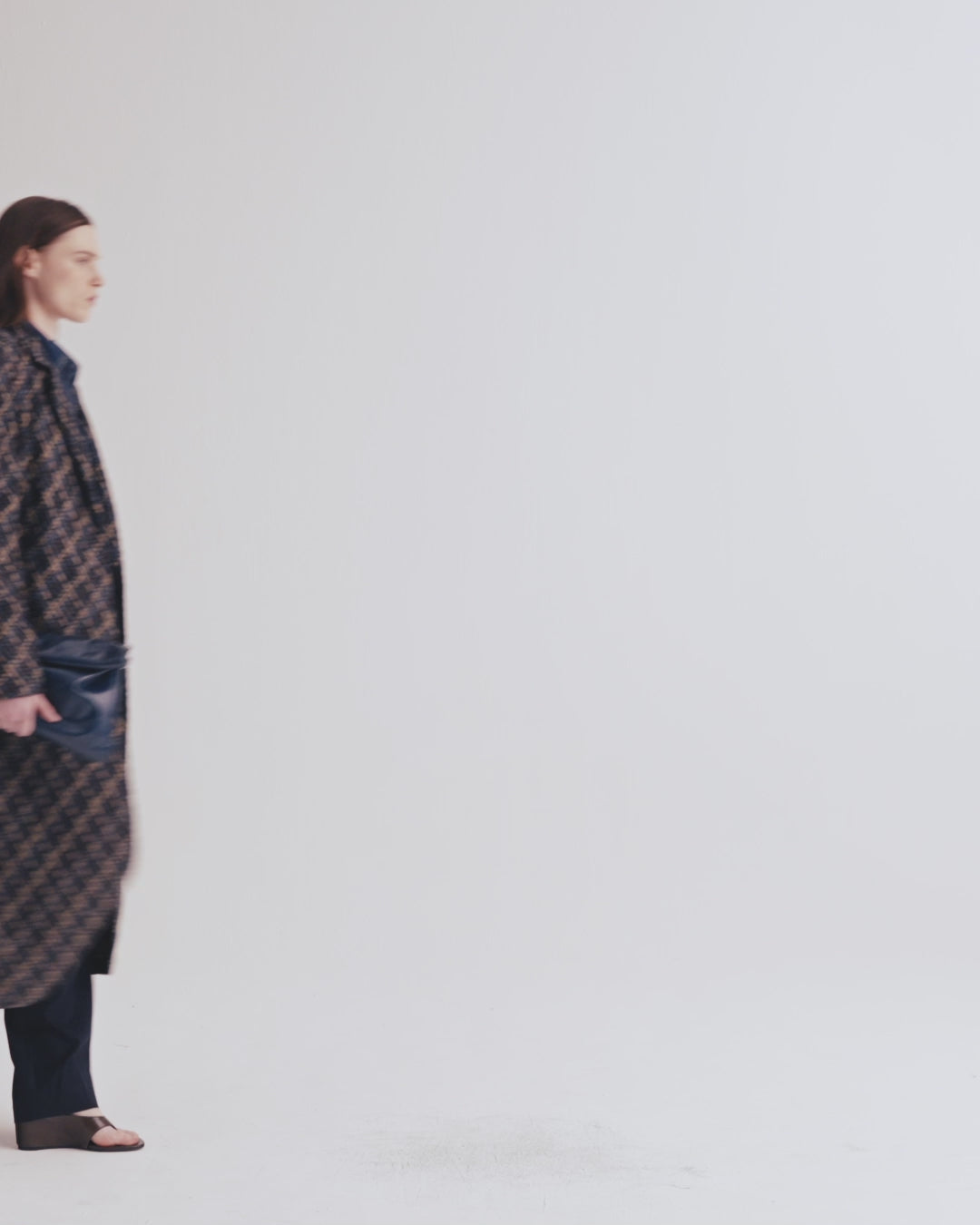TWP Sepia tint multi Crosshatch Leather Mattie Coat in Leather view 7