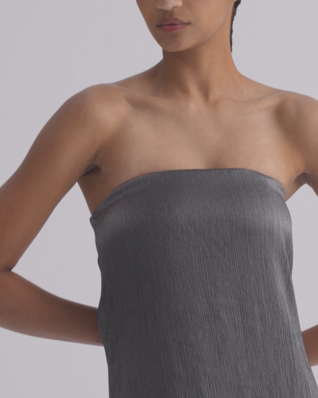 TWP Charcoal Carolyn's Gown in Splintered Metallic view 6