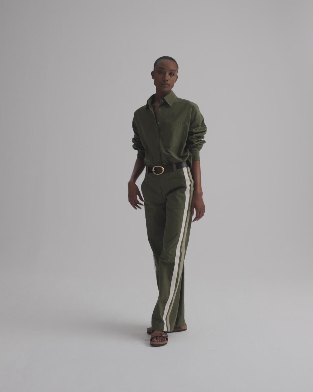 TWP Military Something Borrowed Shirt in Vintage Washed Poplin view 6
